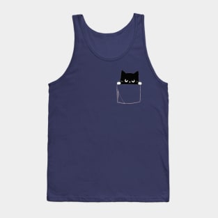 Angry but still cute cat in pocket Tank Top